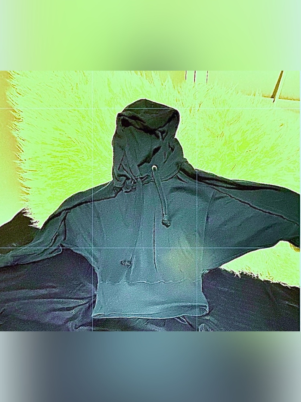 Vintage Navy Blue Hoodie with Drawstring